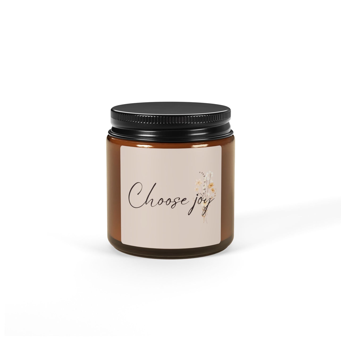 "Choose Joy" Scented Soy Candle | Eco-Friendly, Reusable Glass, Natural Aromatherapy Gift